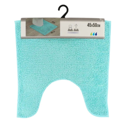 Toiletmåtte aqua polyester 45 x 50 cm | 6 stk