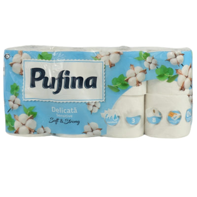 Pufina toiletpapir 8 ruller 3-lags | 7 stk