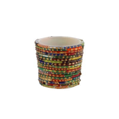 Daan fyrfadsstage i bøjet træ perler 7 cm | 24 stk