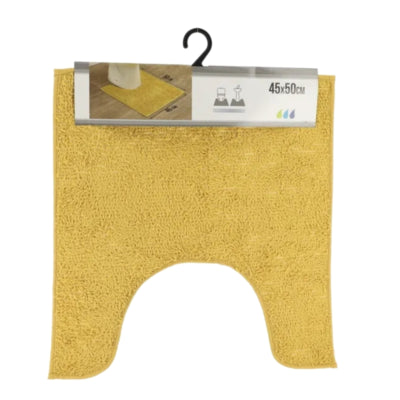 Toiletmåtte sennepsgul polyester 45 x 50 cm | 6 stk