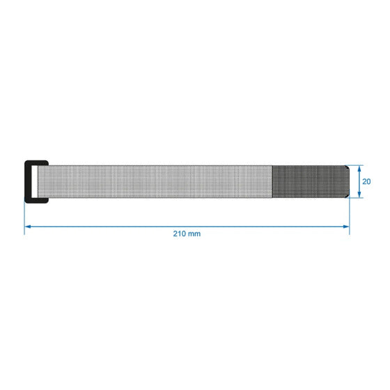 ProPplus kabel binder velcro 8 stykker blågrøn