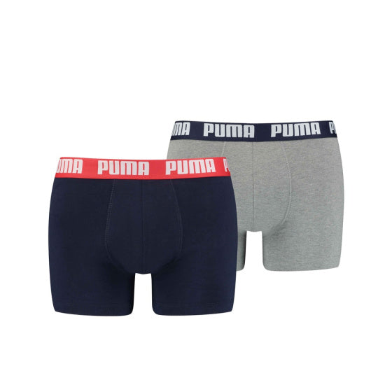 Puma Basic Boxer Short Men (Pack of 2) Grå blå størrelse XL
