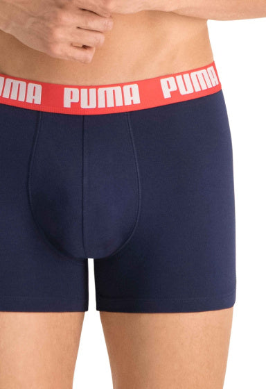 Puma Basic Boxer Short Men (Pack of 2) Grå blå størrelse S