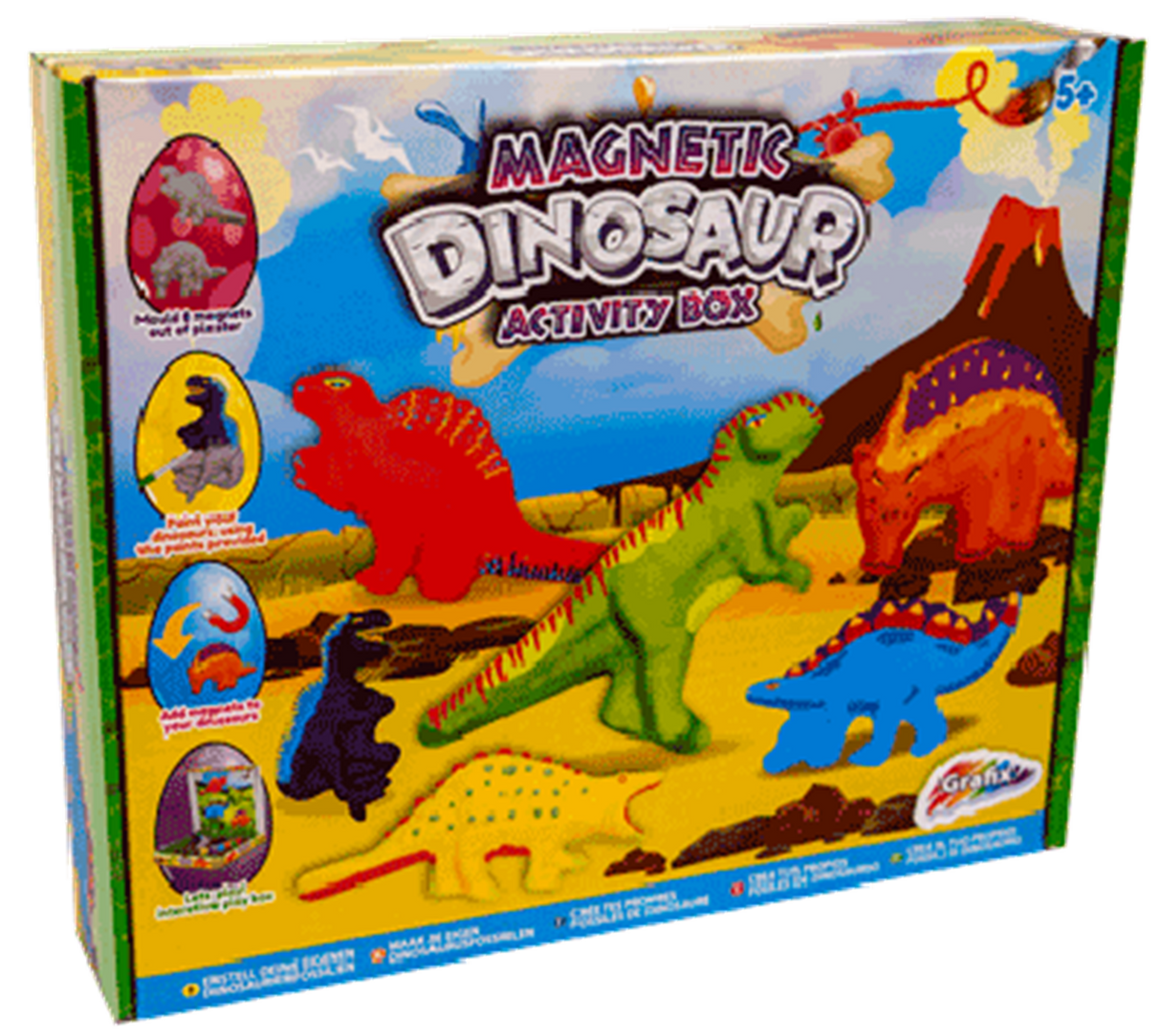 Grafix magnetisk dino aktivitetsboks 30x25cm 9-12 år