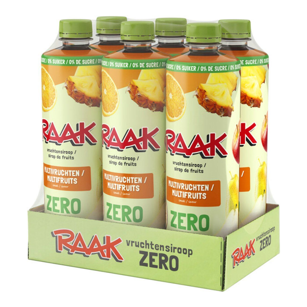 Raak frugtsirup multifruit zero (6x 750 ml)