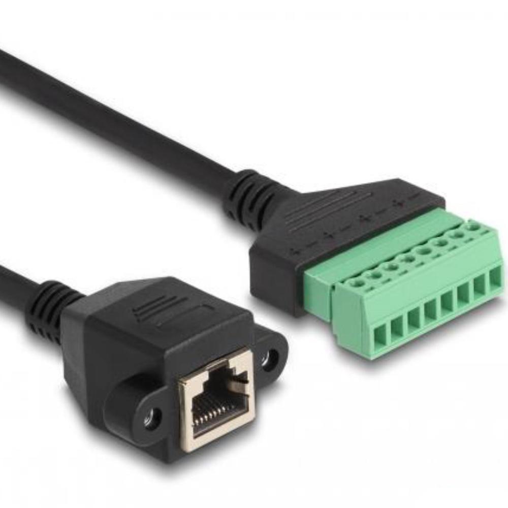 Rj45 til klemrækkeadapter