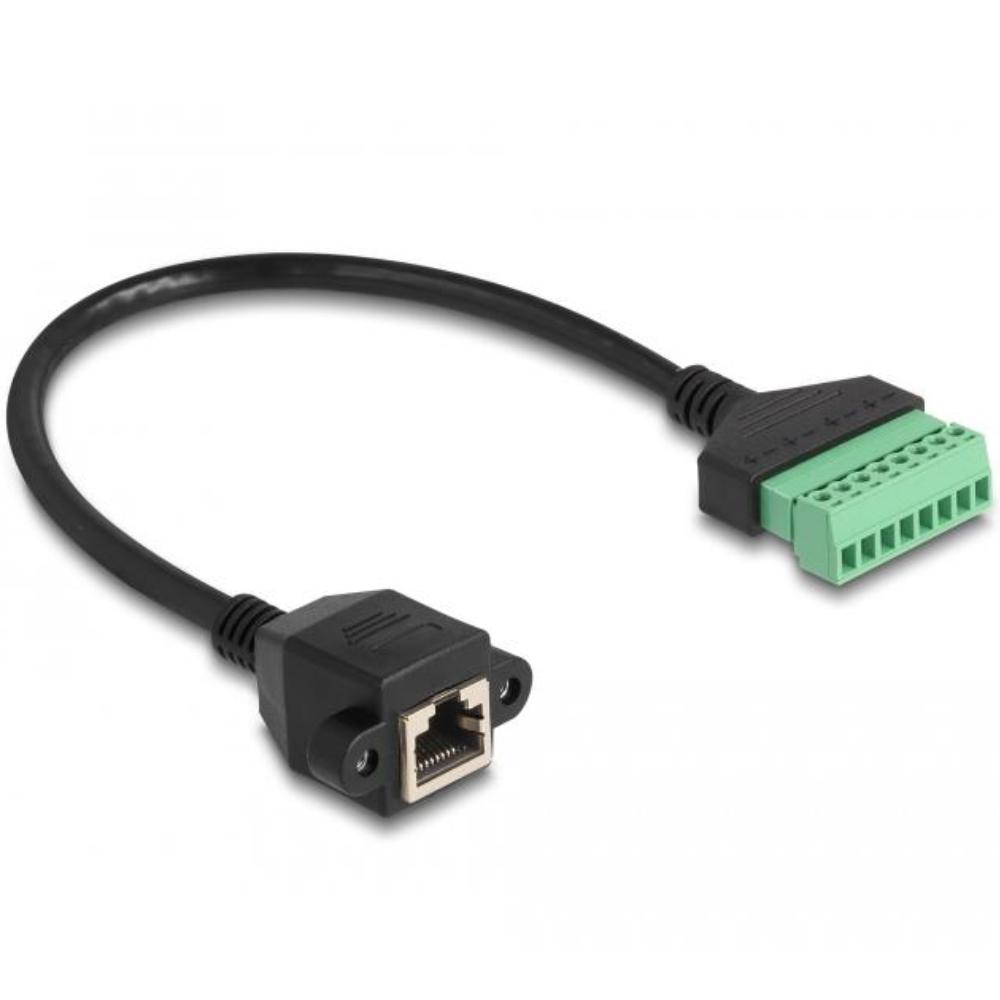 Rj45 til klemrækkeadapter