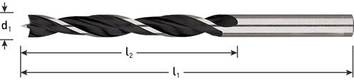 Rotec mekanisk træbor 4,0x43 75 mm - 2350400 - 235,0400