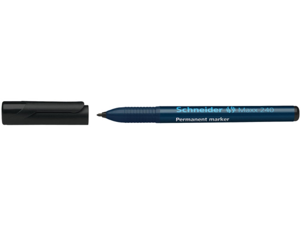 Schneider marker maxx 240 permanent rund spids sort. æske med 10 stk