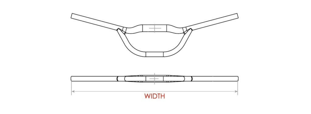 Satori styr falcon aero ø31,8 b=700mm, mat sort
