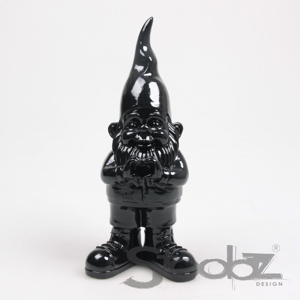 Stoobz design stoobz gnome hjerte sort 10x13x29,5cm