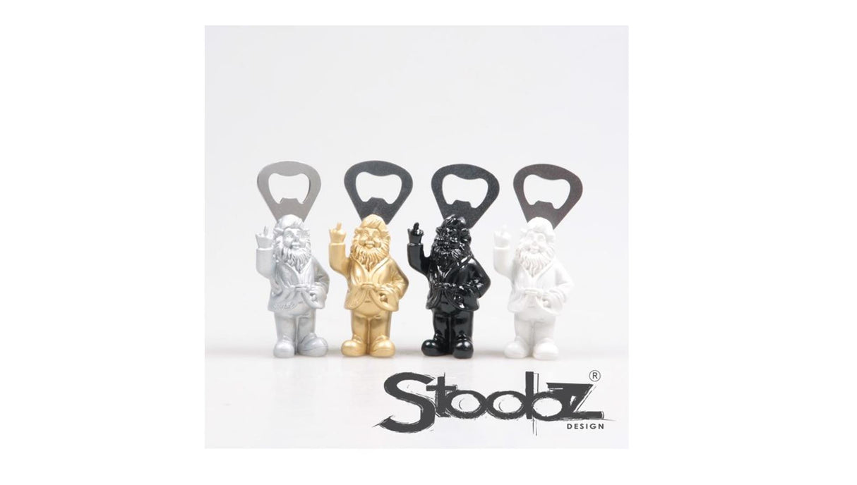 Stoobz design stoobz kabouter f*ck you flesopener z w g z 8cm