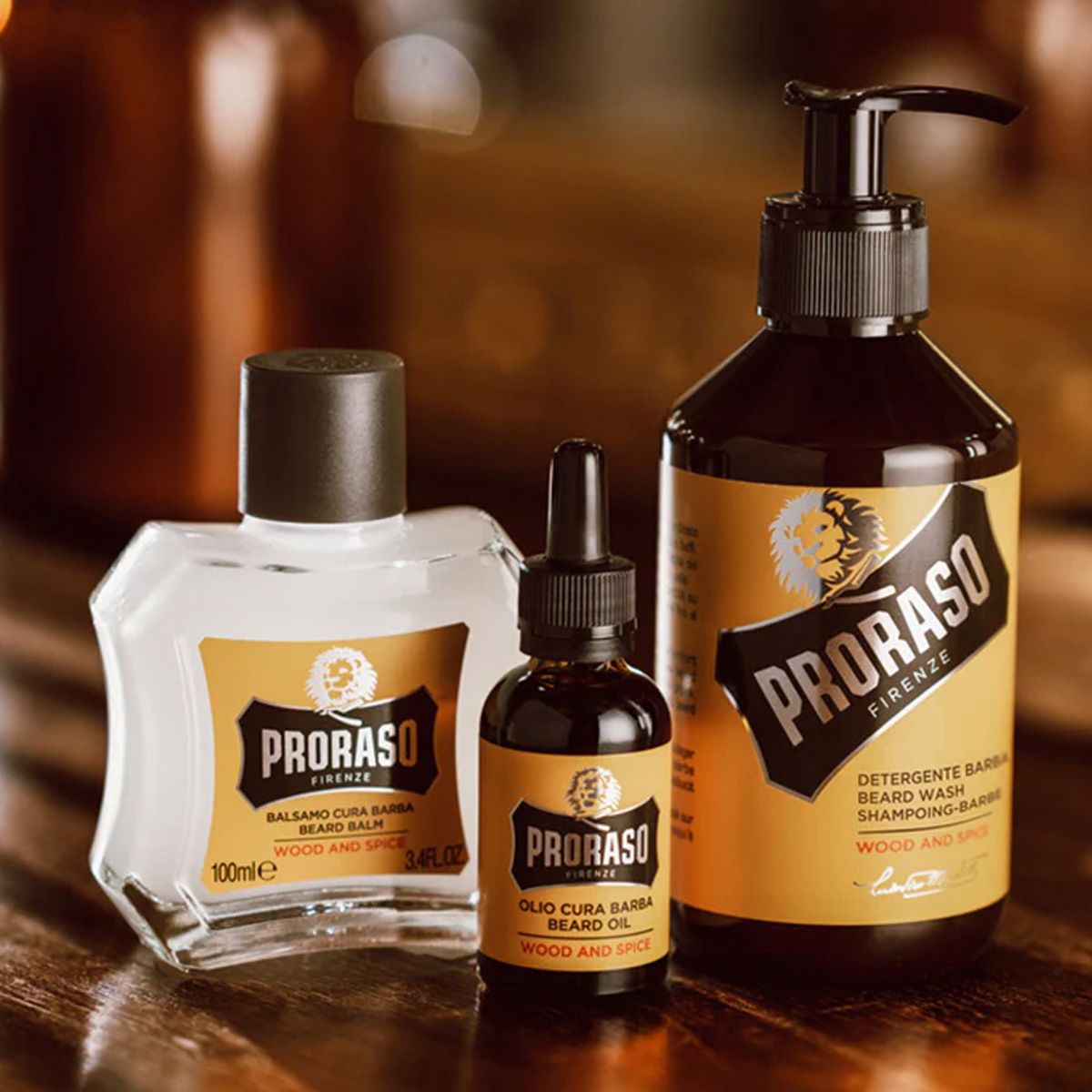 Proraso gaveæske skægpleje trækrydderi