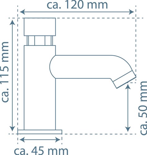 Schütte schutte lima selvlukkende springvandhane | krom - 46951