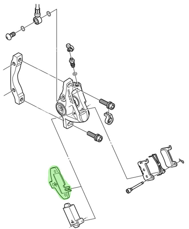 Shimano pad afstandsstykke til skivebremser