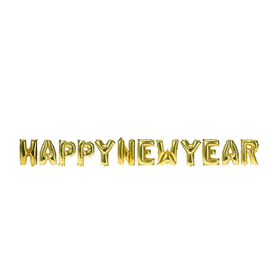Slinger ballon folie happy new year 40cm