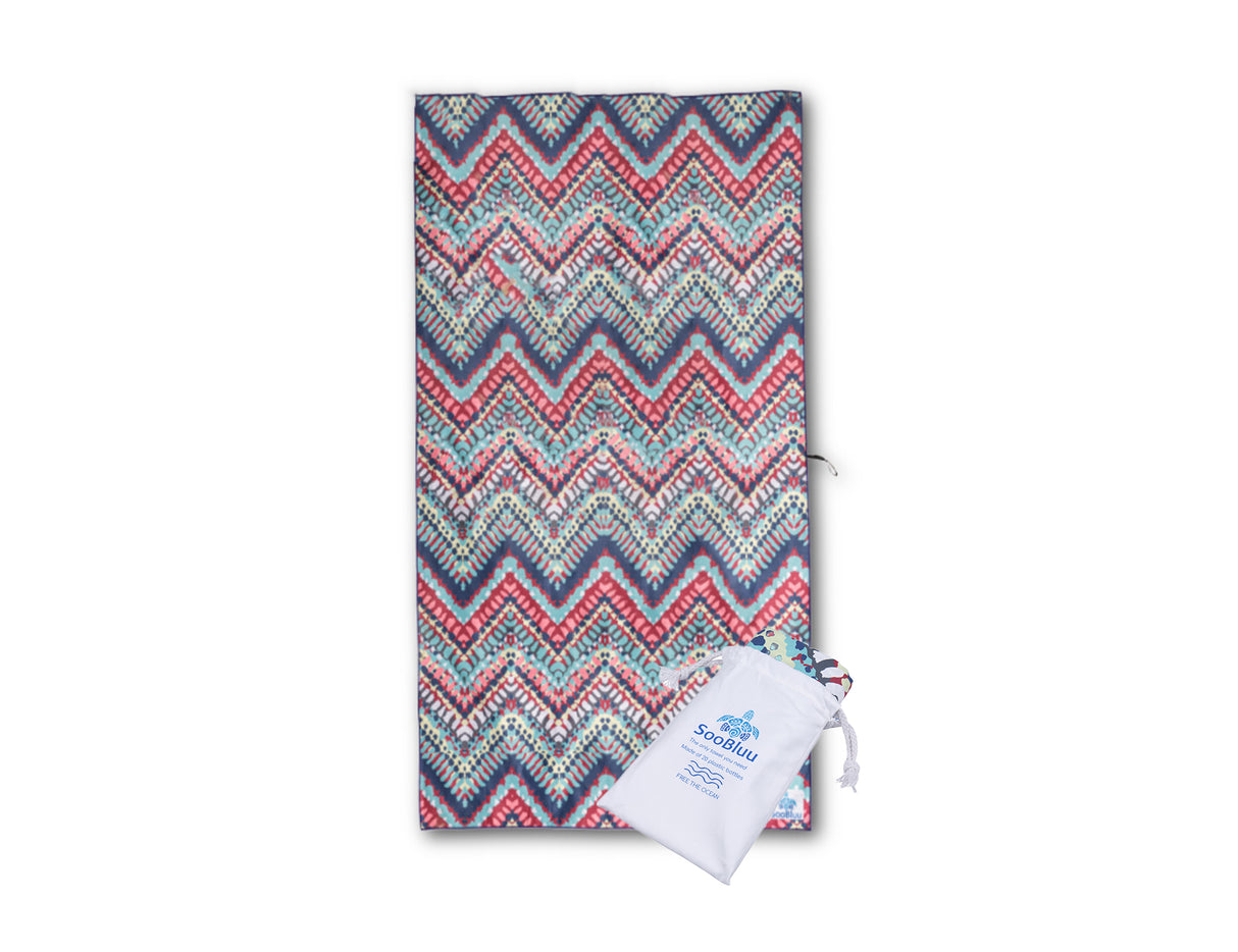 Soobluu Beach Håndklæde - Chevron - 100x160cm