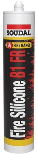 Soudal brand silikone b1 fr | brandsikker silikone fugemasse | grå | 300 ml - 147412