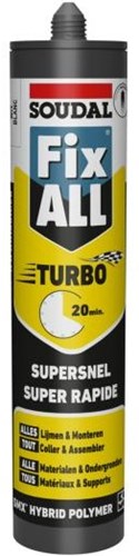 Soudal fix - alt turbo | klæbende fugemasse | sort | 290 ml - 124806