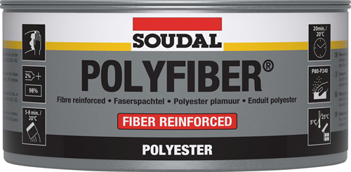 Soudal polyfiber | polyester kit | 1,5 kg | grå | 30105 - 103434