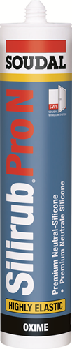 Soudal silirub pro n | premium silikone fugemasse | 300 ml | gennemsigtig - 117152