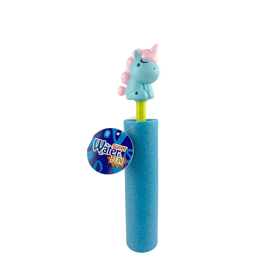 Splash waterspuiter unicorn blauw 26cm