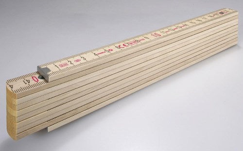 Abi stla foldelineal, 407n gennemsigtigt træ 2m - 14348