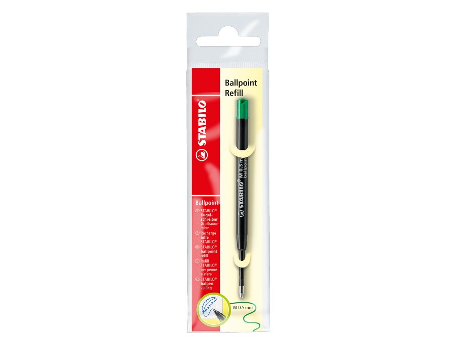 Stabilo Ballpoint Pen - Refill - 0,5 mm - Grøn