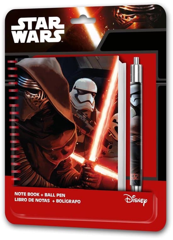 Hasbro star wars disney notesbog med kuglepen