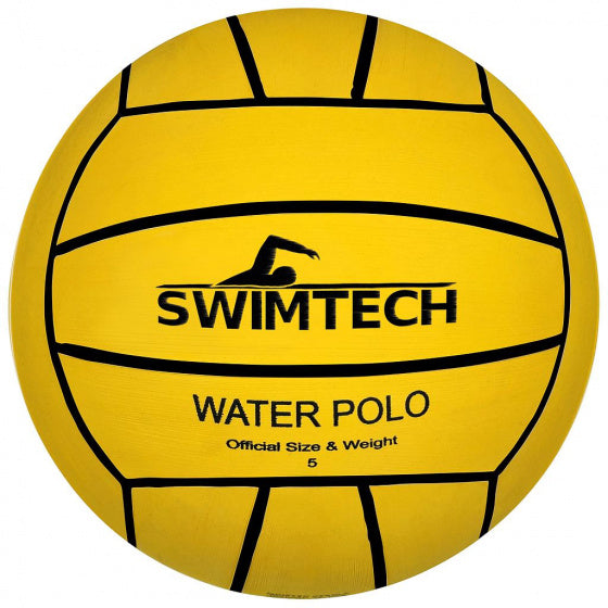 Swimtech Waterpolobal gummi gul størrelse 5