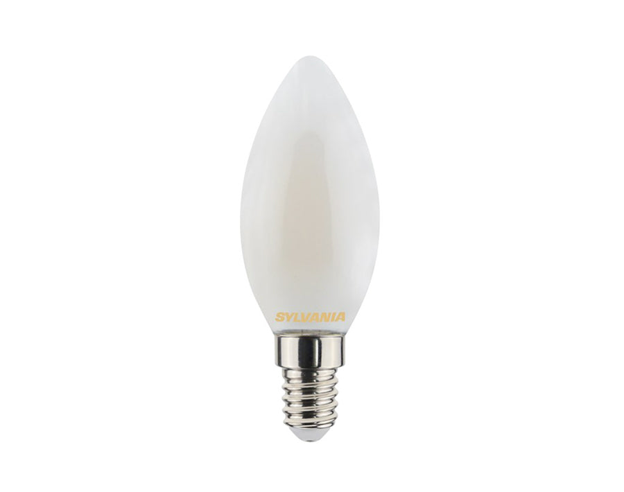 Sylvania LED lampe - stearinlys - e14 - 470 lm - mat - dæmpbar