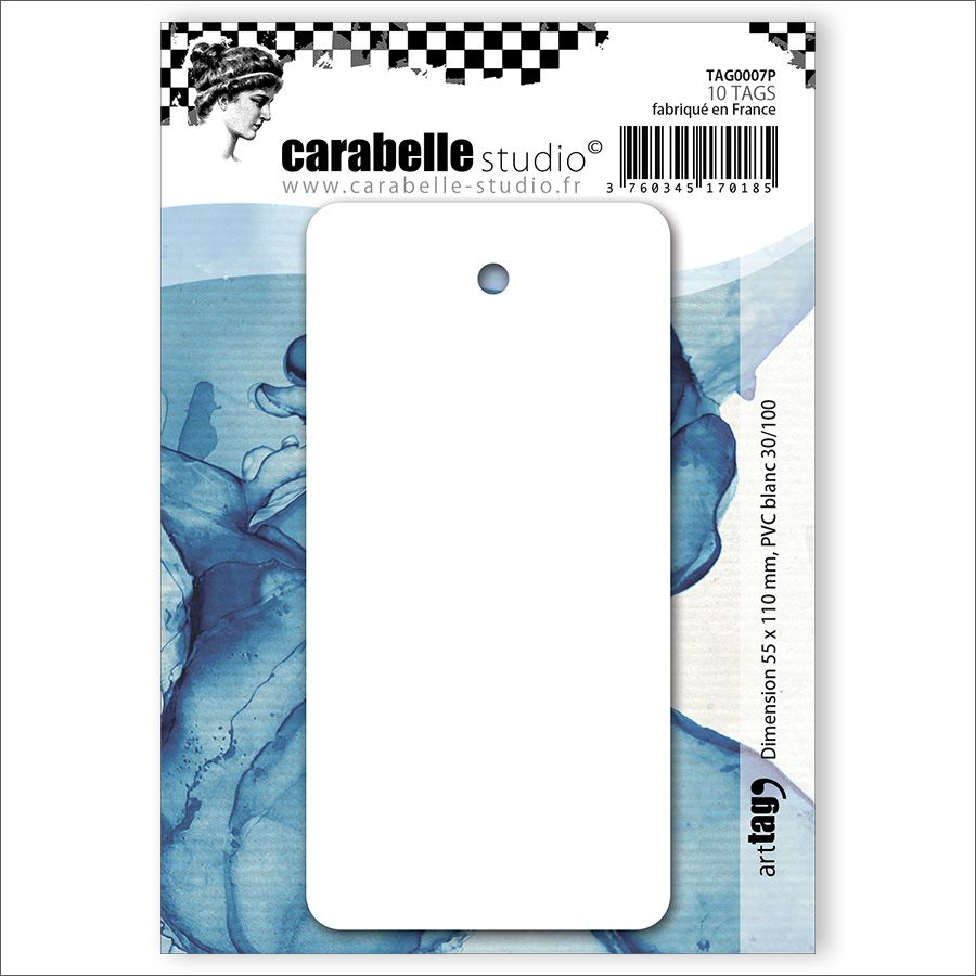 Carabelle studio • amerikanske labels pvc 55 x 110 mm 10 stk.