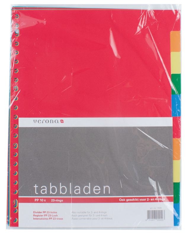 Verona tabs a4 23r plastemne 10 deli