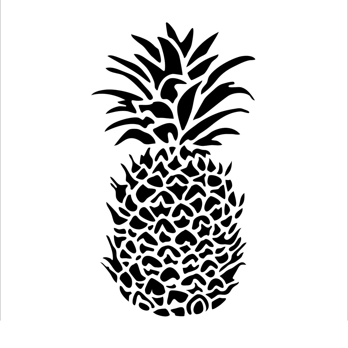 Håndværkerens værksted • skabelon 30x30cm ananas