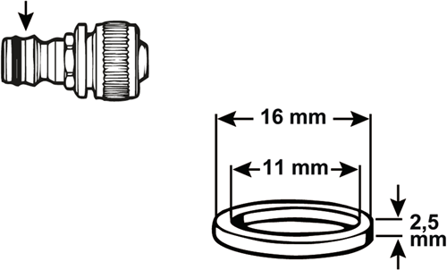 Cornat tætning o-ring gardena 11mm (2stk) - tec380007
