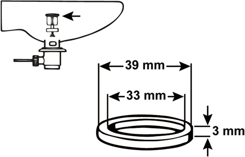 Cornat tætning o-ring 33x3mm drænprop - tec380242