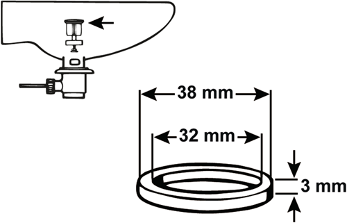 Cornat tætning o-ring 32x3mm drænprop - tec380243
