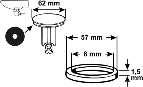 Cornat pakningsgummi d62mm til tec317411 - tec380245
