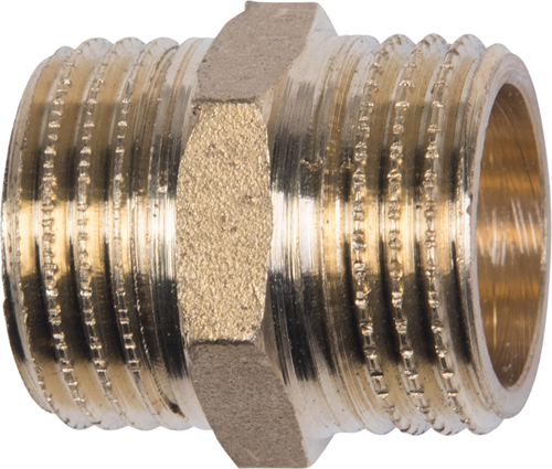 Cornat messing ms dobbelt nippel mm 3 8 - t396600