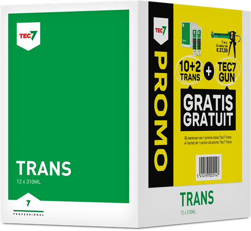 Tec7 gennemsigtigt mønster gennemsigtig fugemasse 310ml - 539506000