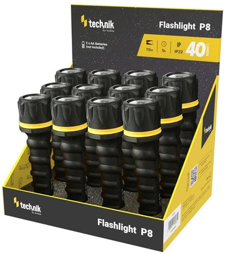 Technik LED lommelygte gummi 2xaa 40 lumen - 5720120
