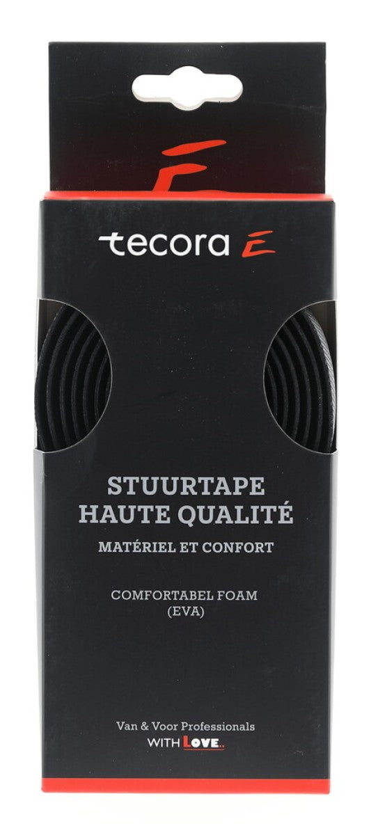 Tecora e styrtape haute qualité luxe, ø2,5x30mm, 2m, sort