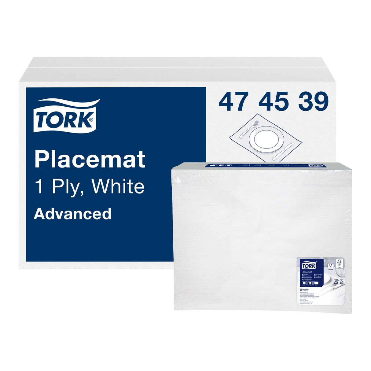 Tork dækkeserviet hvid 27x42cm (500 stk.)