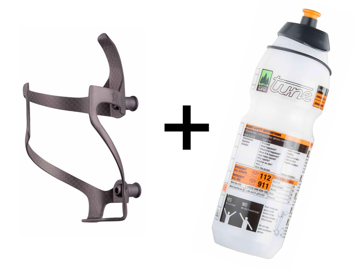 Tune straightsträger carbon flaskebur + flaske 750ml