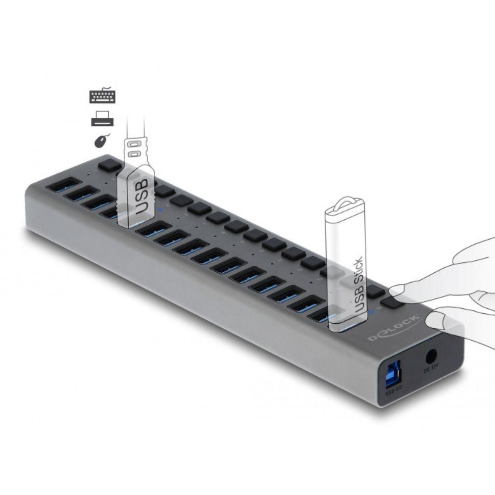 Imp usb en hub - 16 porte