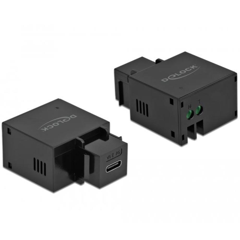 USB-C til 2-benet forbindelsesblok keystone