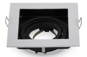V-tac forsænket spotlight uddybet justerbar 50mm kvadratisk hvid 5013344
