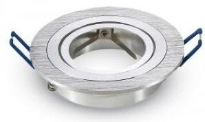 V-tac forsænket spotlight justerbar 50mm rund børstet aluminium 5013364