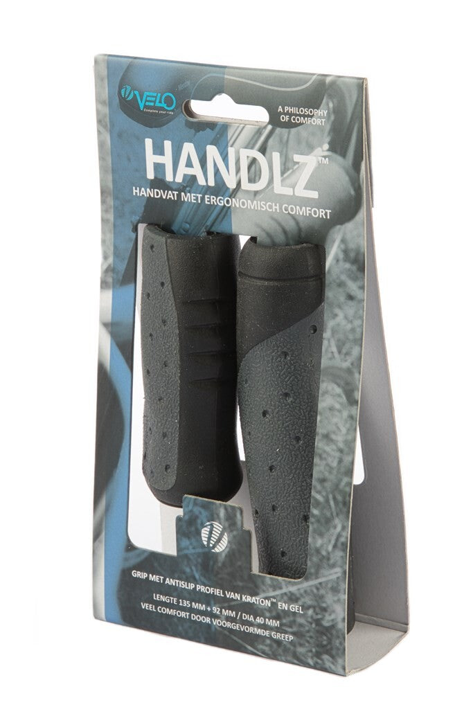 Velo håndtag kraton gel 92+130mm, sort grå