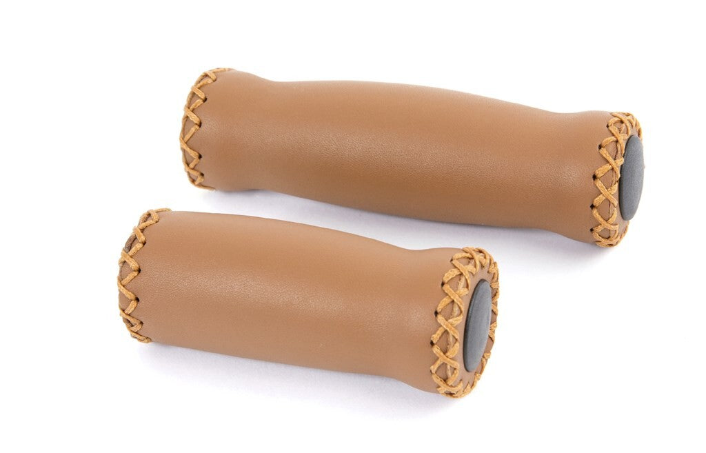Velo Handle Leather 92 127mm Brown - Rigtigt læder